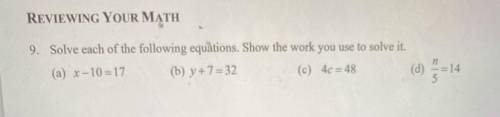 May somebody help with this and show how you solved these 4 problems??