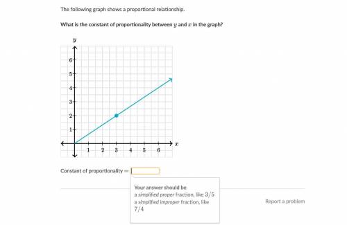 PLEASE HELP ASAP The following graph shows a proportional relationship. What is the constant o