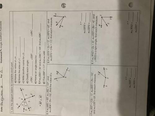 Geometry homework I need help pls pls pls