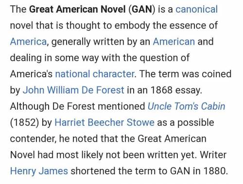 What does it mean to be the “Great American Novel”?