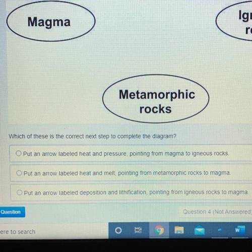 One student made the incomplete diagram shown below to represent the relationship between magma ign