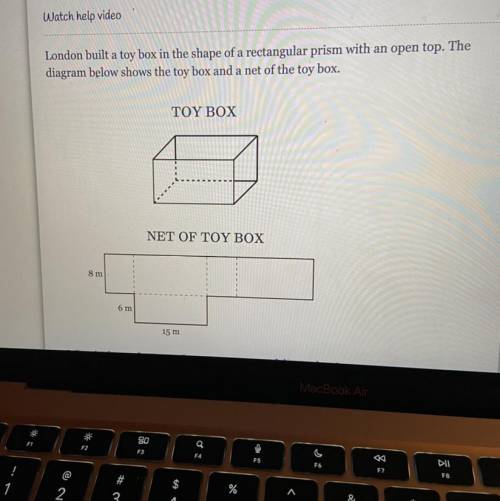What is the surface area ,in square meters of the toy box