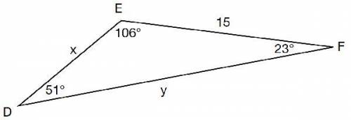 (URGENT PLEASE HELP)

Find the measure of angle L.
A) 43.8°
B) 33.4°
C) 21.6°
D) 21.9°