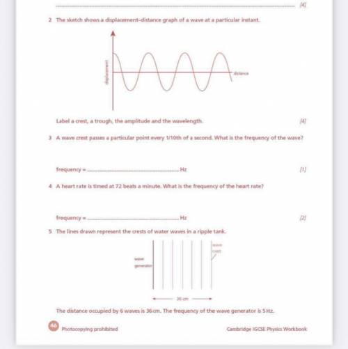 A wave crest passes a particular point every 1/10th of a second what is the frequency of the wave?