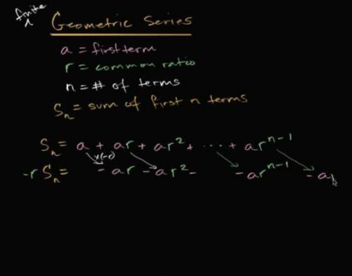 How can you use the formula for a finite geometric series in a practical situation?