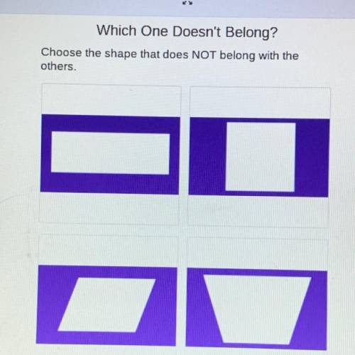 Which shape doesn’t belong belong? Explain your reasoning.