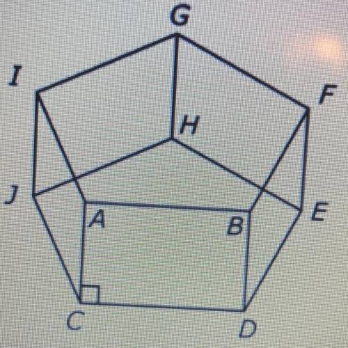 Which plane is perpendicular to AC?
A. ABC
B. CIJ
C. DEH
D. GHF