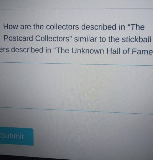 how are the collectors described it in the postcard collect collector's similar to the stick ball p