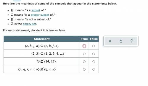 HELP identifying true statements involving subsets and proper subsets

attached is the photo refer