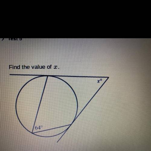 DUE TONIGHT NEED ANSWER ASAP

Find the value of x.
A. 212
B. 148
C. 74
D. 52