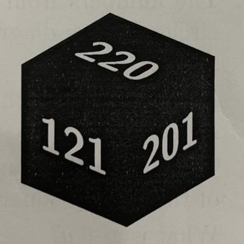 26. Using only digits 0, 1 and 2, this cube has a different

number on each face.
Numbers on each
