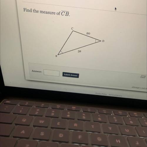 Find the measure of CB