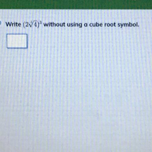 Write (274) without using a cube root symbol.