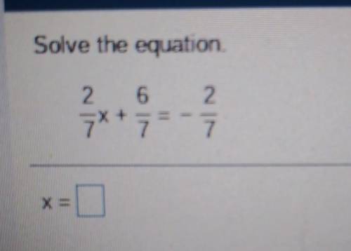 Solve the equation.