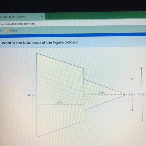 What is the total area of the figure below?
