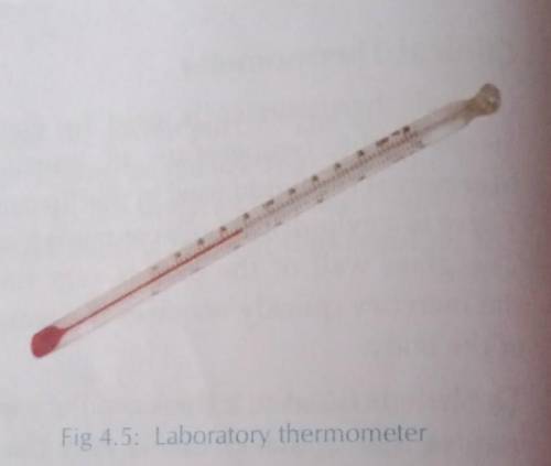 Describe the structure of a laboratory thermometer? PLEASE HELP ME TOO FIND IT​