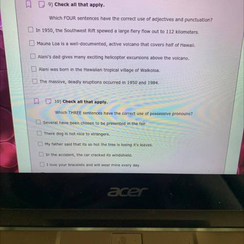Read and select the answers for 9&10