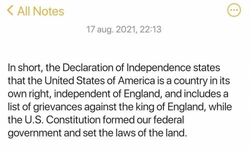 How is the united states and the declaration of independence related