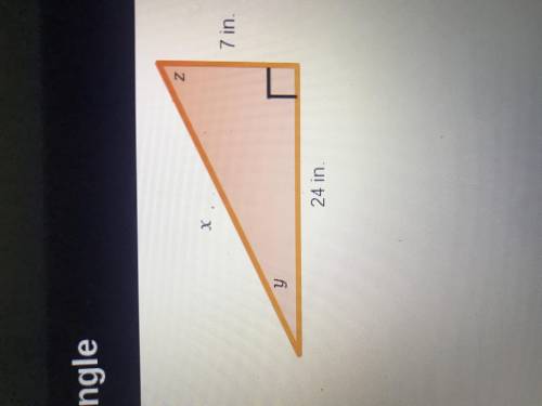 Determine the unknown measures of the triangle shown. Round to the nearest tenth, if necessary.