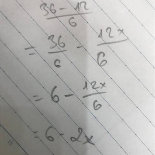 I need help on this problem
36-12x/6