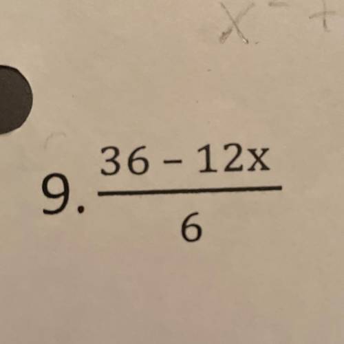 I need help on this problem
36-12x/6