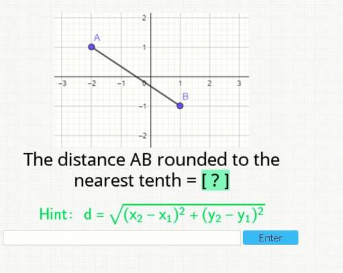 The distance Ab round to the nearest tenth?