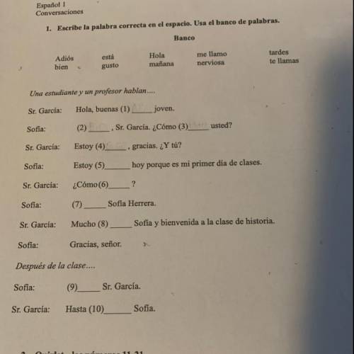 I need help in spanish!