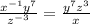 \frac{x^{-1}y^7}{z^{-3}}=\frac{y^7z^3}{x}