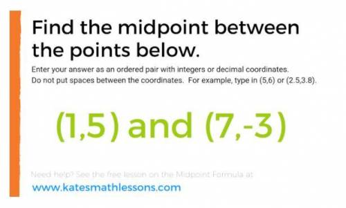 This is finding the midpoint. Please help