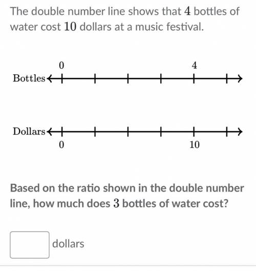How many dollars does 3 bottles of water cost ?