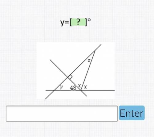 Angle sum theorem. y=?