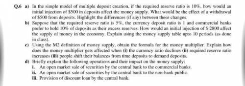 In a simple model of multiple deposit creation, if the required reserve ratio is 10%, how would an