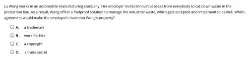 Lu Wong works in an automobile manufacturing company. Her employer invites innovative ideas from ev