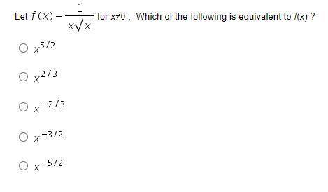 Which of the following is equivalent to f(x)?
