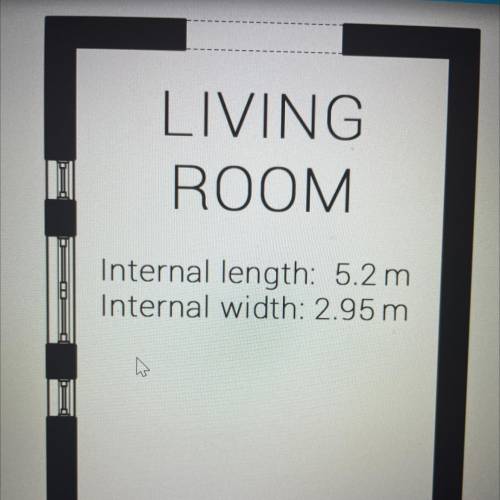 I have to calculate the internal area of the living room and select the appropriate unit of measure