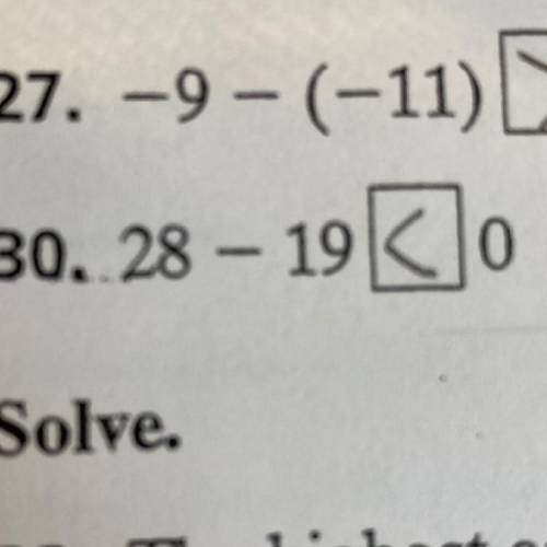 So like for integers when it’s only 28 - 19 do you change the negative to a positive like 28 - 19?