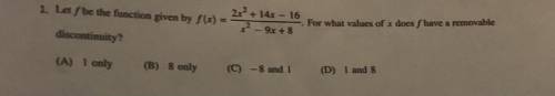 How do you solve question 1