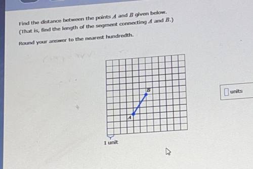 Find the length of the segment connecting A and B