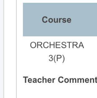 What does orchestra 3(p) mean on PowerSchool? I’m slow sorry
