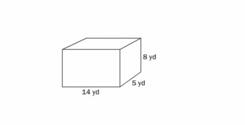 Find the volume of the rectangular prism. 540 yd3 560 yd3 444 yd3 108 yd3