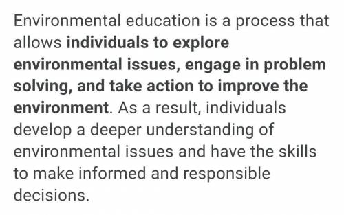 What are the contents of environment education​