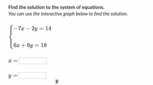 Find the solution for x and y
