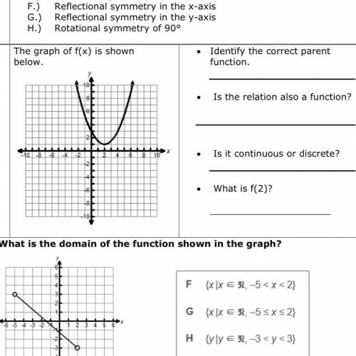 Please help with the main graph that has the 3 bullet points!!