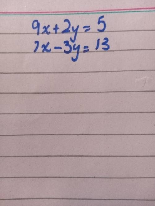 Please help me
Using substitution method solve :