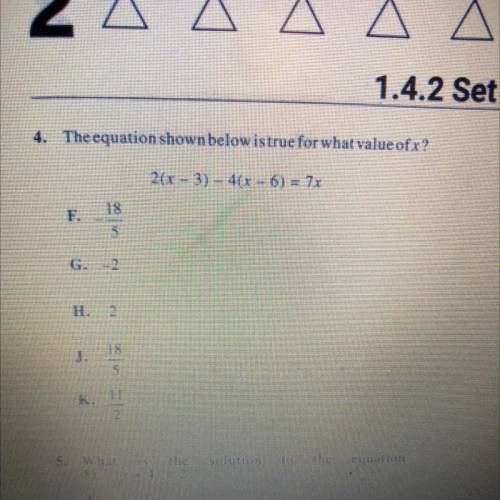 If 5(x-6)=8 then x=?