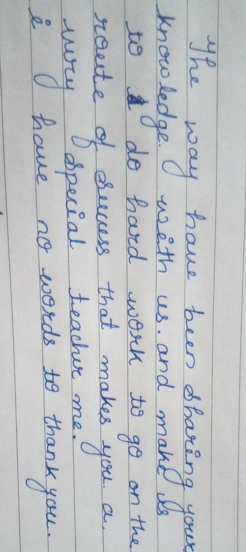 Its aboutmy favorite teacher is it better and how is handwriting all good ​