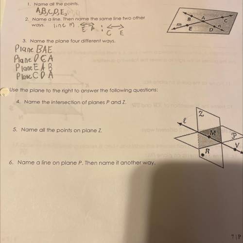 I need help with 4, 5, and 6 and this is Geometry.