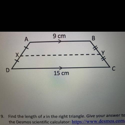 In the figure below, XY is the midsegment of trapezoid ABCD. Find the length of XY
