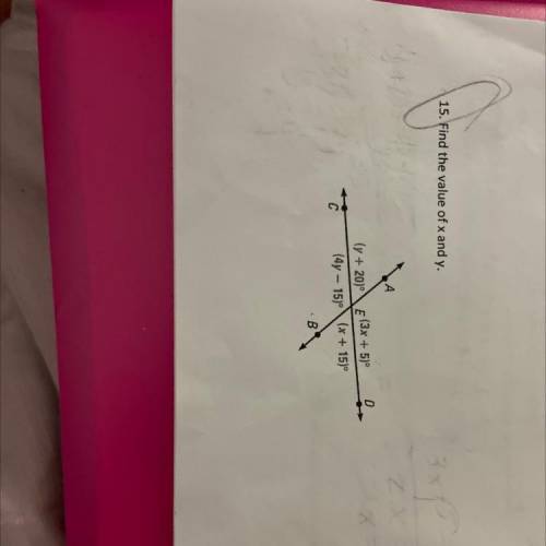 Please help solve for X and Y. Geometry