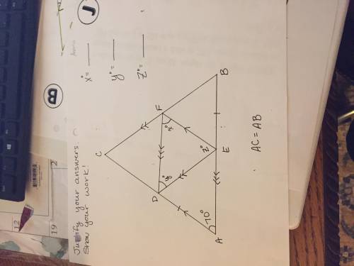 1. find GE and find BE
2. find C
3. find X, Y, and Z
Show exact steps used to solve